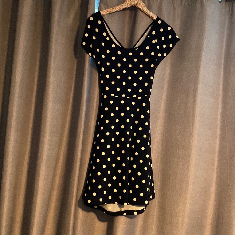 Black and White poke-a-dot dress